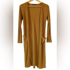 Pinc Long Duster Cardigan Goldenrod Yellow | Women’s M